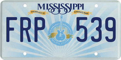 MS license plate FRP539