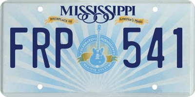 MS license plate FRP541