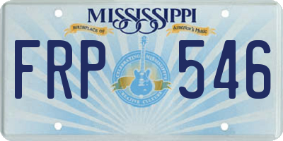 MS license plate FRP546