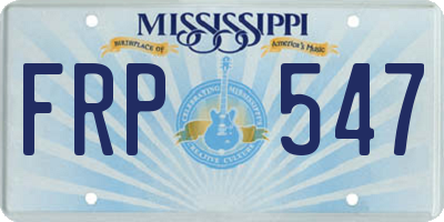 MS license plate FRP547