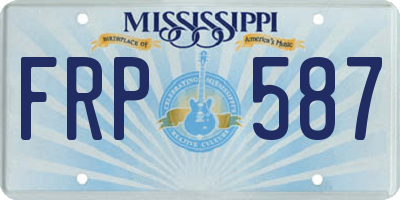 MS license plate FRP587