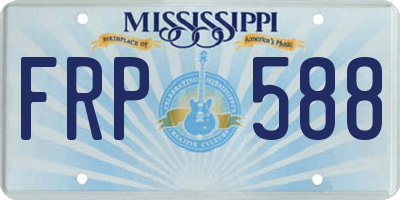 MS license plate FRP588