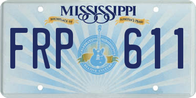 MS license plate FRP611