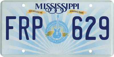 MS license plate FRP629
