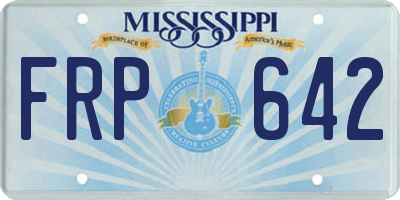 MS license plate FRP642