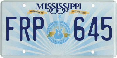 MS license plate FRP645
