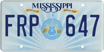 MS license plate FRP647