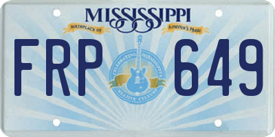 MS license plate FRP649