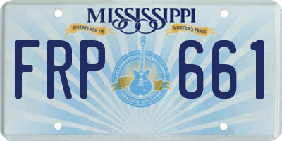 MS license plate FRP661