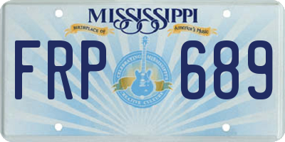 MS license plate FRP689