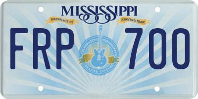 MS license plate FRP700
