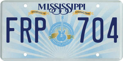 MS license plate FRP704