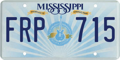 MS license plate FRP715