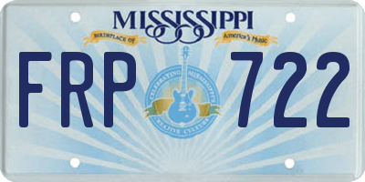 MS license plate FRP722