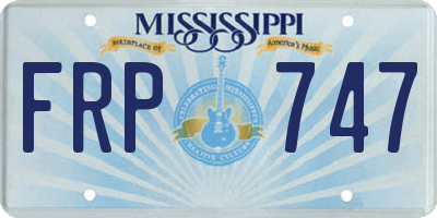 MS license plate FRP747