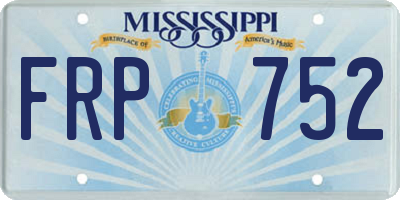 MS license plate FRP752