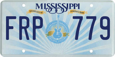MS license plate FRP779