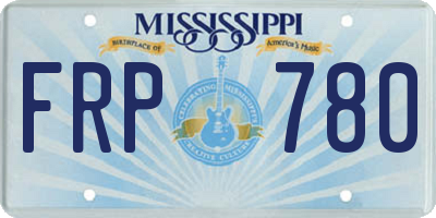 MS license plate FRP780