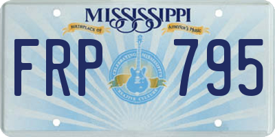 MS license plate FRP795