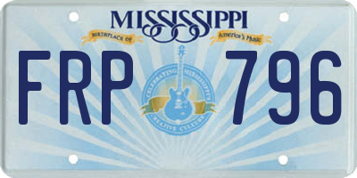 MS license plate FRP796