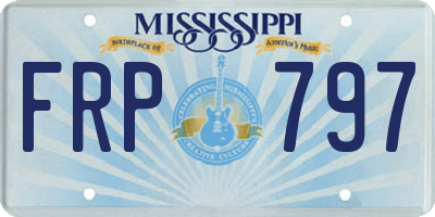 MS license plate FRP797