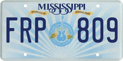 MS license plate FRP809