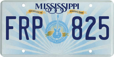 MS license plate FRP825