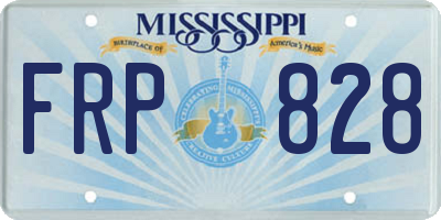 MS license plate FRP828