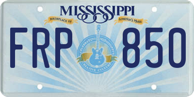 MS license plate FRP850