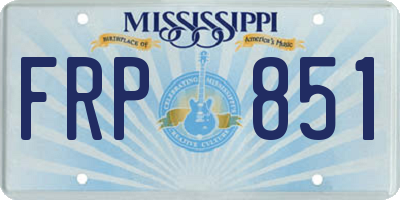 MS license plate FRP851