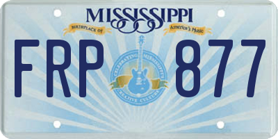 MS license plate FRP877