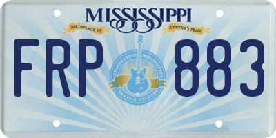 MS license plate FRP883