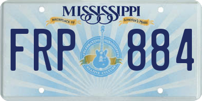 MS license plate FRP884