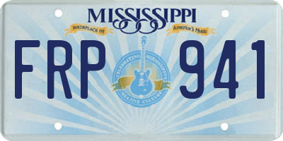 MS license plate FRP941