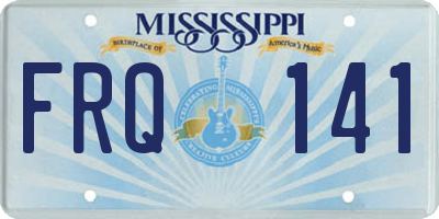 MS license plate FRQ141