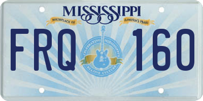 MS license plate FRQ160