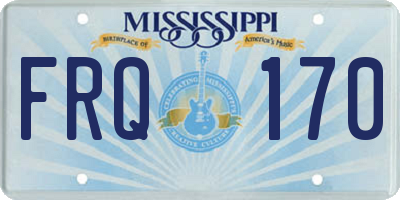 MS license plate FRQ170