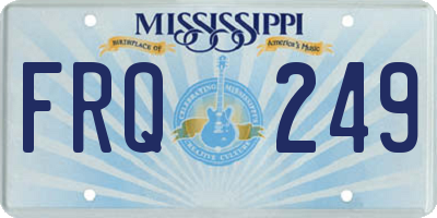 MS license plate FRQ249