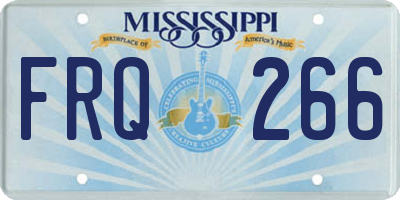 MS license plate FRQ266