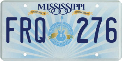 MS license plate FRQ276