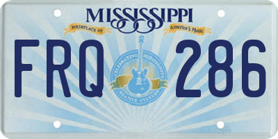 MS license plate FRQ286