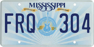 MS license plate FRQ304