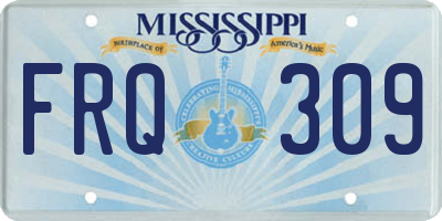 MS license plate FRQ309