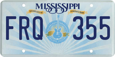 MS license plate FRQ355
