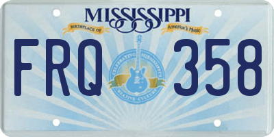MS license plate FRQ358