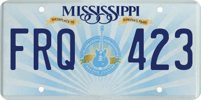 MS license plate FRQ423