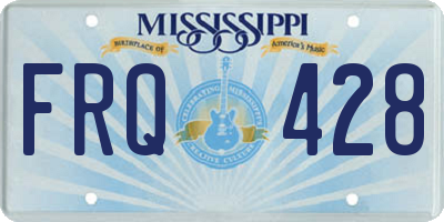 MS license plate FRQ428