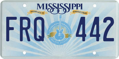 MS license plate FRQ442