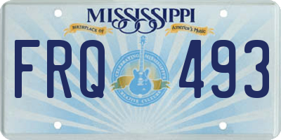 MS license plate FRQ493