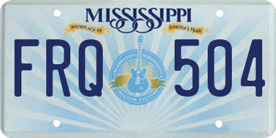 MS license plate FRQ504